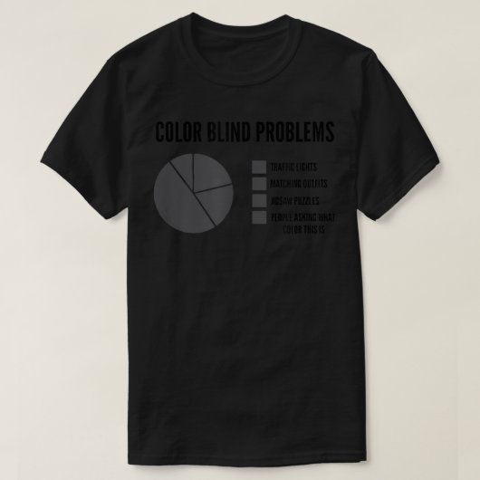 Mens Color Blind Problems Pie Chart Tシャツ (デザイン正面)