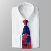 Men's Colorful Floral Art Tie ネクタイ (タイ)