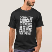 Mens Computer Hispeer IT Tech Support Network En Tシャツ (正面)