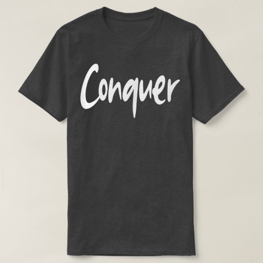 Mens CONQUER Gym Fitness Workout Bodybuilding Moti Tシャツ (デザイン正面)