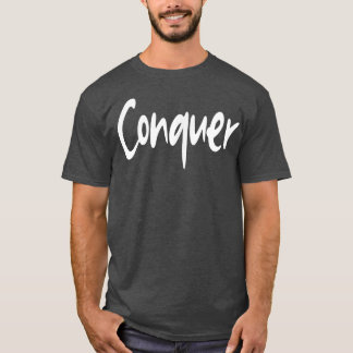Mens CONQUER Gym Fitness Workout Bodybuilding Moti Tシャツ