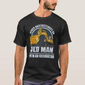 Mens Construction Worker Heavy Equipment Excavator Tシャツ (正面)