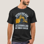 Mens Construction Worker Heavy Equipment Excavator Tシャツ (正面)