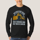 Mens Construction Worker Heavy Equipment Excavator Tシャツ (正面)