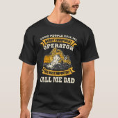 Mens Construction Worker Heavy Equipment Excavator Tシャツ (正面)