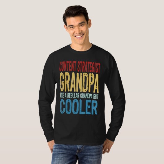 Mens Content Strategist Grandpa Like a Regular Gra Tシャツ (正面フル)
