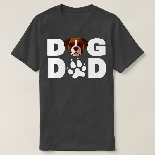 Mens Cool Dog Dad Dog Ever Father Boxer Dog Gift Tシャツ (デザイン正面)