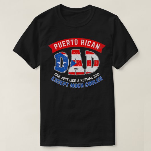 Mens Cool Puerto Rican Dad Fathers Day  Tシャツ (デザイン正面)