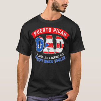 Mens Cool Puerto Rican Dad Fathers Day  Tシャツ