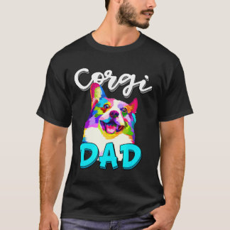 Mens Corgi Dad Corgi Owner Fathers Day Tシャツ