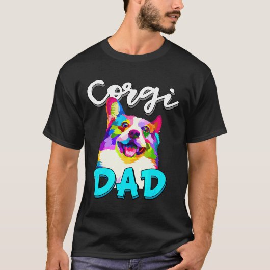 Mens Corgi Dad Corgi Owner Fathers Day Tシャツ (正面)