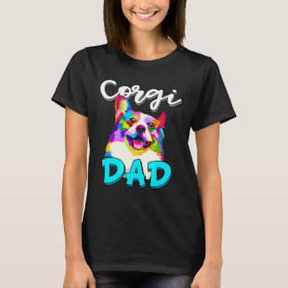 Mens Corgi Dad Corgi Owner Fathers Day Tシャツ