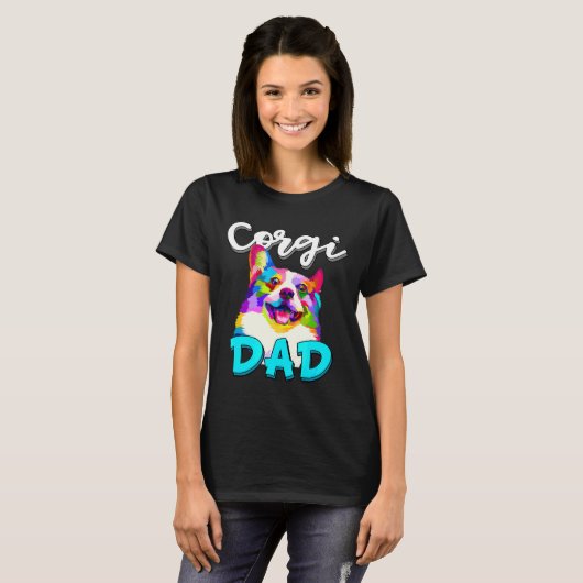 Mens Corgi Dad Corgi Owner Fathers Day Tシャツ (正面フル)