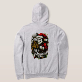 Men's Cozy Christmas Bear DJ Holiday Hoodie パーカ