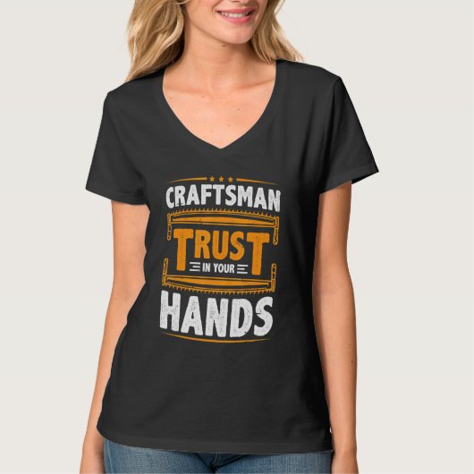 Mens Craftsman Trust In Your Hands Electricians Ha Tシャツ (正面)