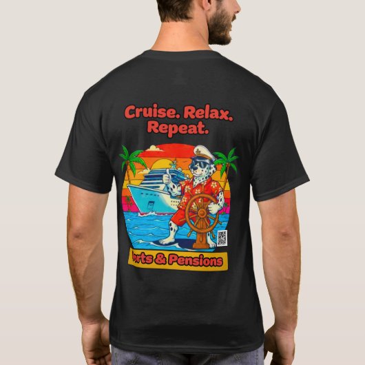 Mens Cruise Relax Repeat TShirt Tシャツ (裏面)