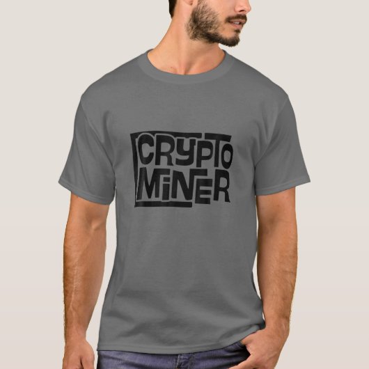 Mens Crypto Minerオンライン通貨 Tシャツ (正面)