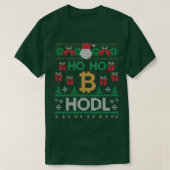 Mens Cryptocurrency Ho ho Hodl Bitcoin Ugly Christ Tシャツ (デザイン正面)