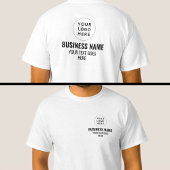 Men's Custom Front and Back Print Logo Member Tシャツ