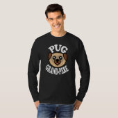Mens Cute Pug Grand Pere Tシャツ (正面フル)