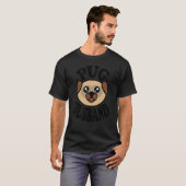 Mens Cute Pug   Pug Husband Tシャツ (正面フル)