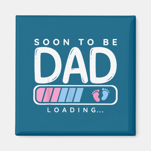 Mens cute soon to be dad funny new dad pregnancy マグネット (正面)