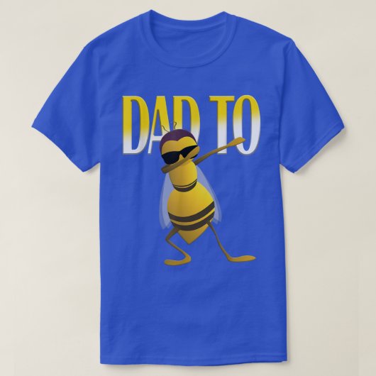 Mens Dabbing Bee Funny Dad To Be  Tシャツ (デザイン正面)