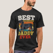 Mens Dachshund Dad Retro Fathers Day Tシャツ (正面)