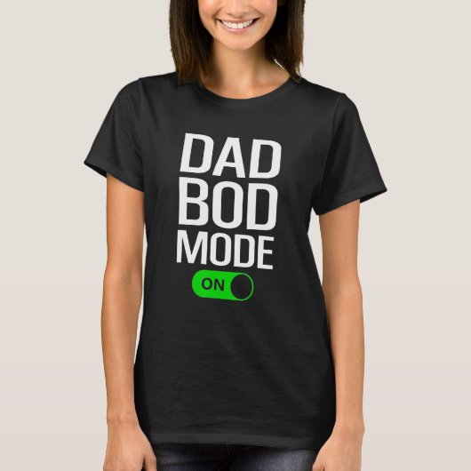 Mens Dad Bod Mode On  Dad Bod  Gym Workout Cheat D Tシャツ (正面)