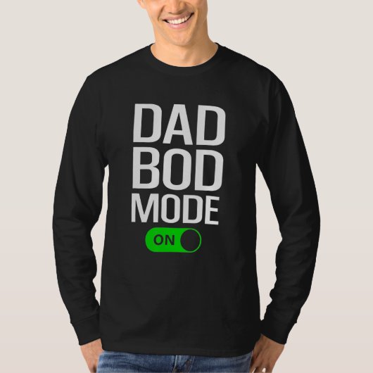 Mens Dad Bod Mode On Dad Bod Gym Workout Cheat D Tシャツ (正面)