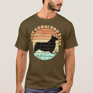 Mens Dad Dog Owner Best Corgi Dad Ever Design Funn Tシャツ