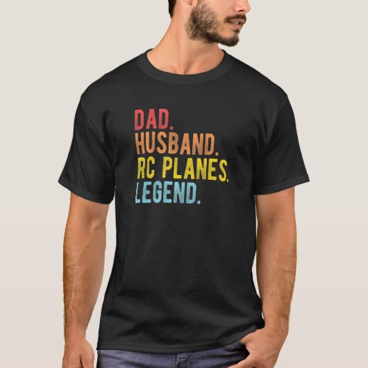 Mens Dad Husband RC Planes Legend Radio Controlled Tシャツ (正面)
