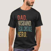 Mens Dad Husband Special Constable Hero Tシャツ (正面)