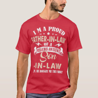 Mens Dad I'm A Proud FatherInLaw Of A Freaking Awe Tシャツ