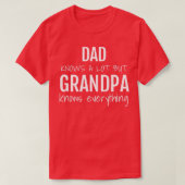 Mens dad knows a lot but grandpa knows everything  tシャツ (デザイン正面)