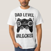Mens Dad Level Unlocked - New Dad Pregnancy Announ Tシャツ (正面)