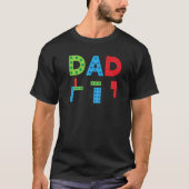 Mens Dad Master Builder Father Building Blocks Bri Tシャツ (正面)