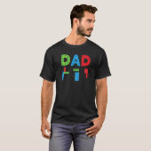 Mens Dad Master Builder Father Building Blocks Bri Tシャツ (正面フル)