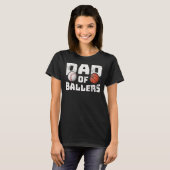 Mens Dad Of Ballers - Baseball & Basketball Dad Tシャツ (正面フル)