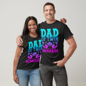 Mens Dad Of Twins Mermaid Father's Day Pregnancy A Tシャツ (ユニセックス)