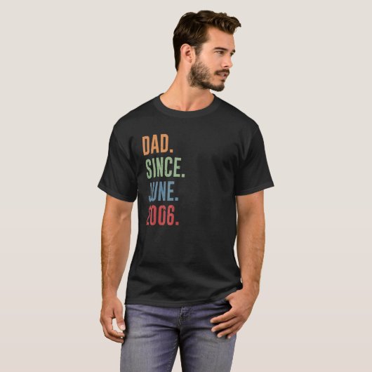 Mens Dad Since June 2006 Tシャツ (正面フル)
