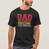 Mens dad thank you for everything happy father Pap Tシャツ (正面)