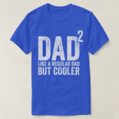 Mens Dad To The Second Power  Dad of 2 Kids Square Tシャツ (デザイン正面)