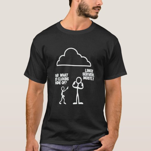 Mens Dad What Are Clouds Made Of Linux Servers Mos Tシャツ (正面)