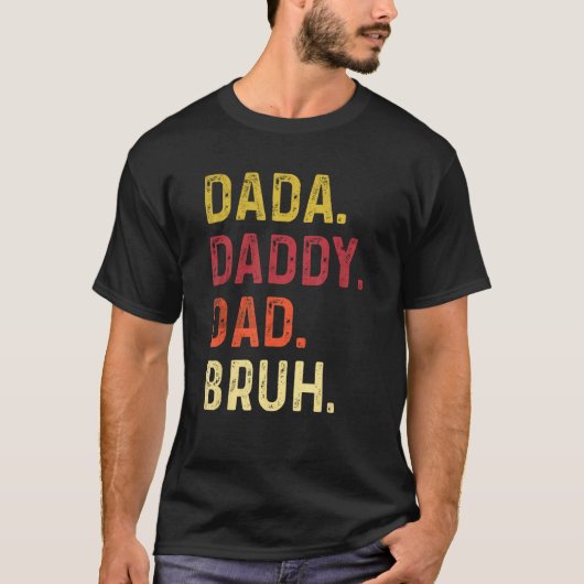 Mens Dada Daddy Dad Bruh Family Father s Day Vinta Tシャツ (正面)