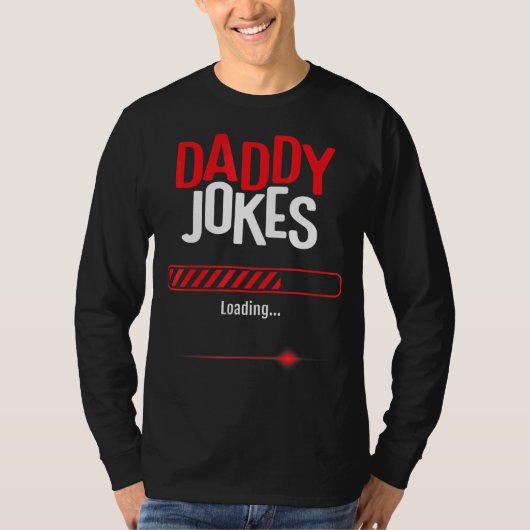 Mens Daddyが皮肉な父の日Dを読み込むジョーク Tシャツ (正面)