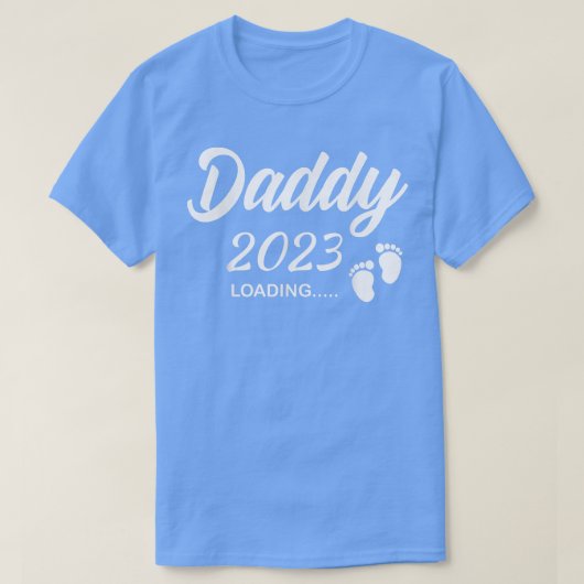 Mens Daddy 2023 Loading Future New Dad Pregnancy A Tシャツ (デザイン正面)