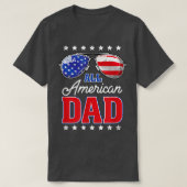 Men's Daddy All American Dad 4th of July Fathers D Tシャツ (デザイン正面)