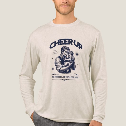 MEN'S DADDY CHEER UP LONG SLEEVE TEE トライブレンドＴシャツ (正面)