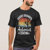 Mens Daddy Grandpa Arborist Legend Tree Climbing D Tシャツ (正面)